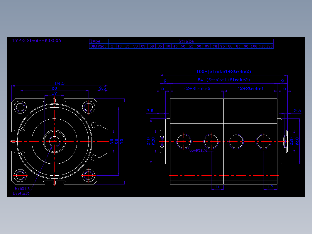 SDA气缸 83-SDAW-63-SN