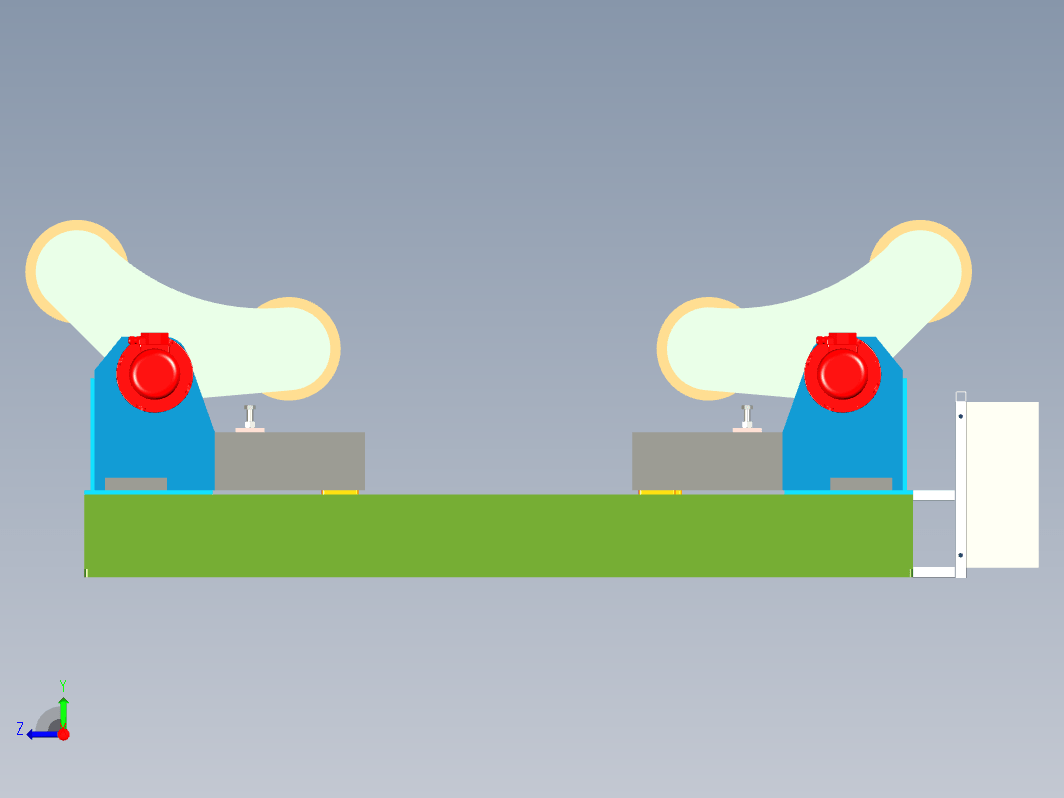 10T滚轮架三维Step无参