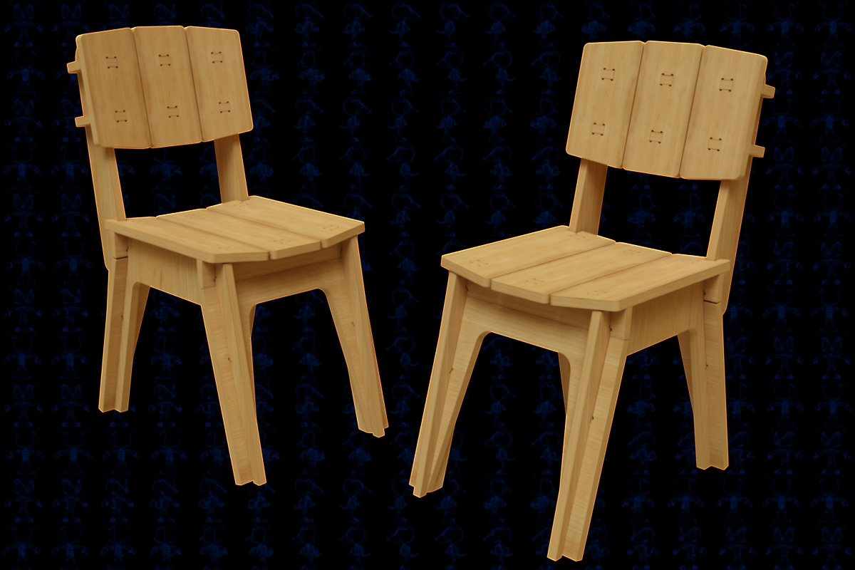 小木椅拼装模型