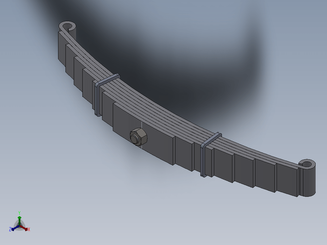 钢板弹簧设计3Dsw模型及anasys分析文件