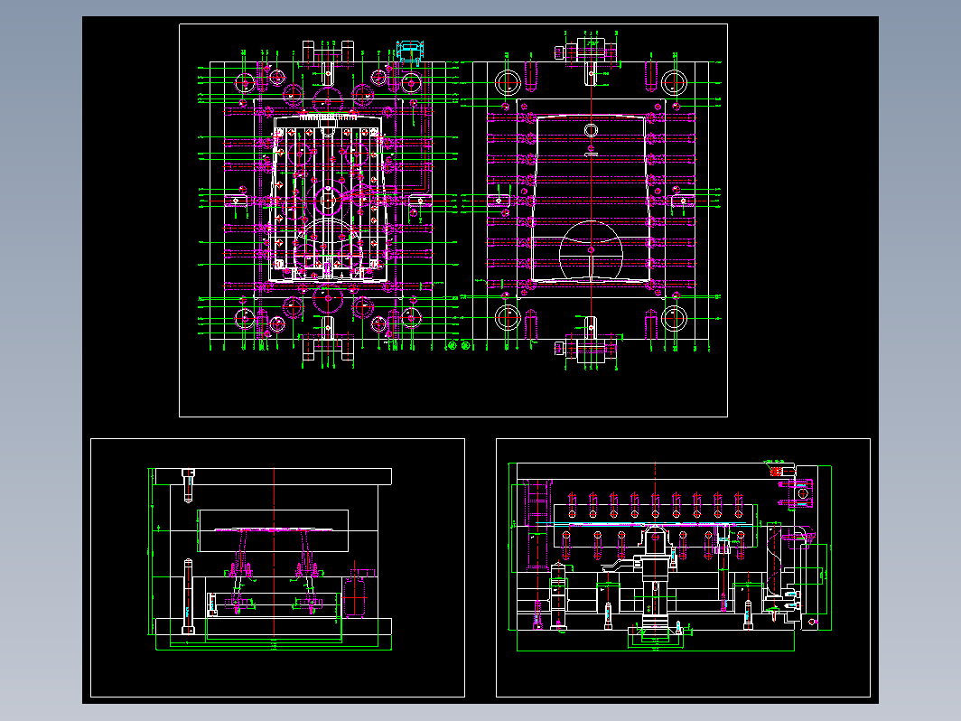 模具结构图—051-1后模进胶