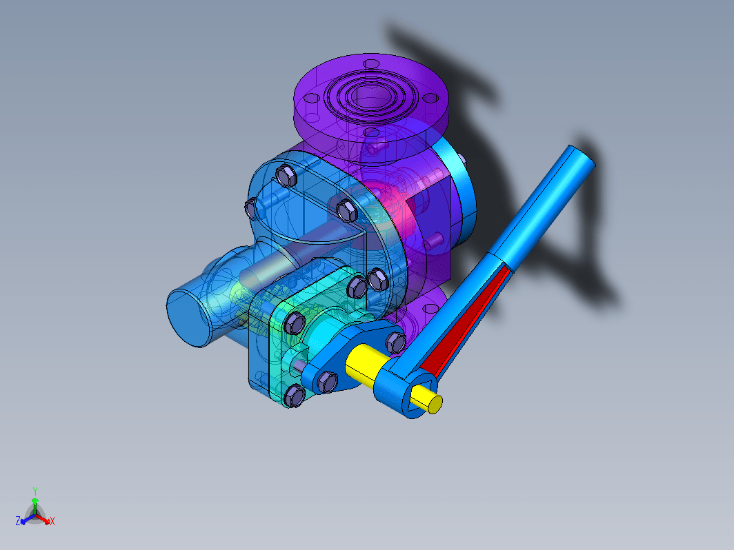 快速阀3D模型图