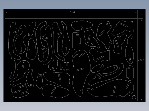 生肖狗激光切割立体拼图图纸 cad dxf格式缩略图