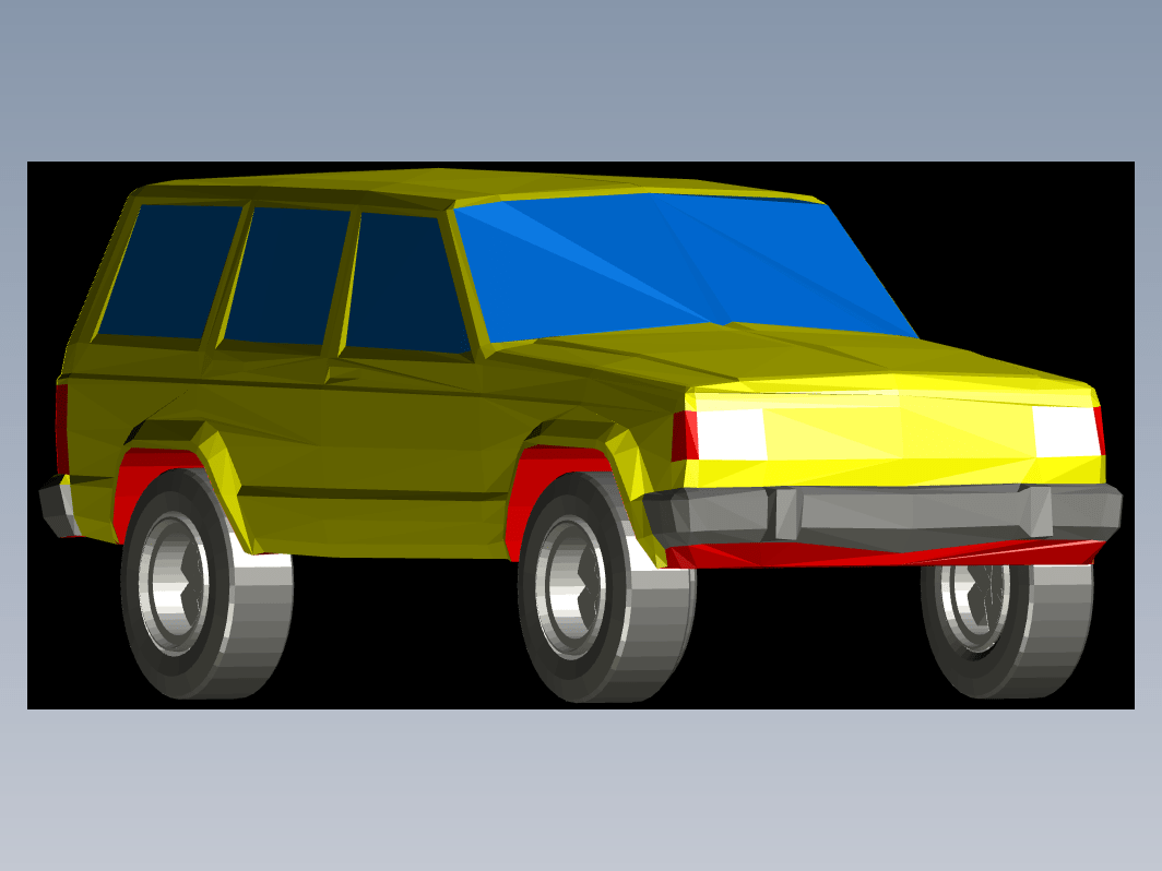 CAD三维小车3