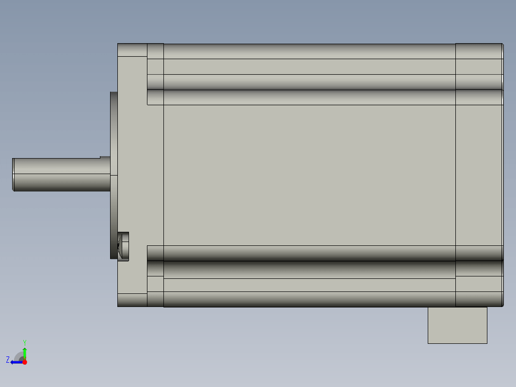 YK60HB86-04A  60mm两相步进电机（3D）