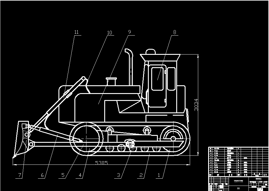 履带式推土机毕业设计参考 CAD平面图纸及说明书