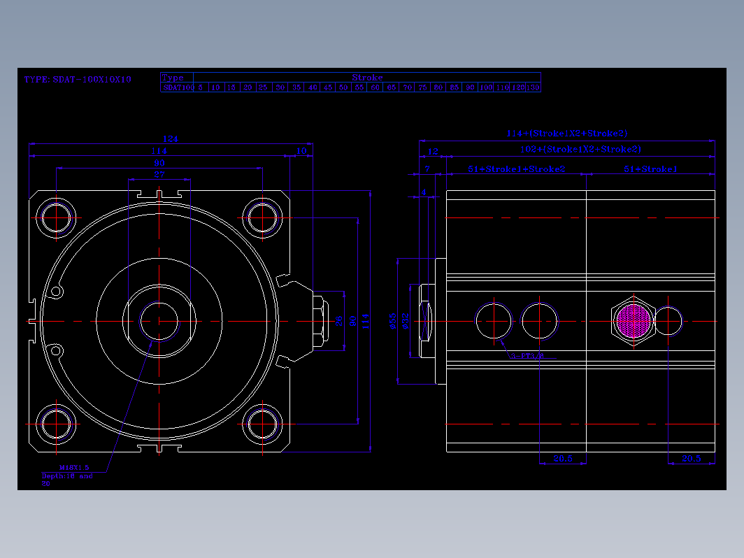 SDA气缸 83-SDAT-100-BZN