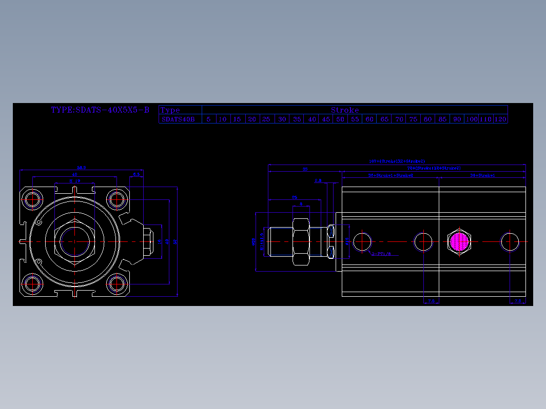 SDA气缸 83-SDAT-40-SW