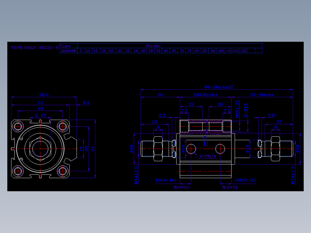 SDA气缸 83-SDAD-40-BZW