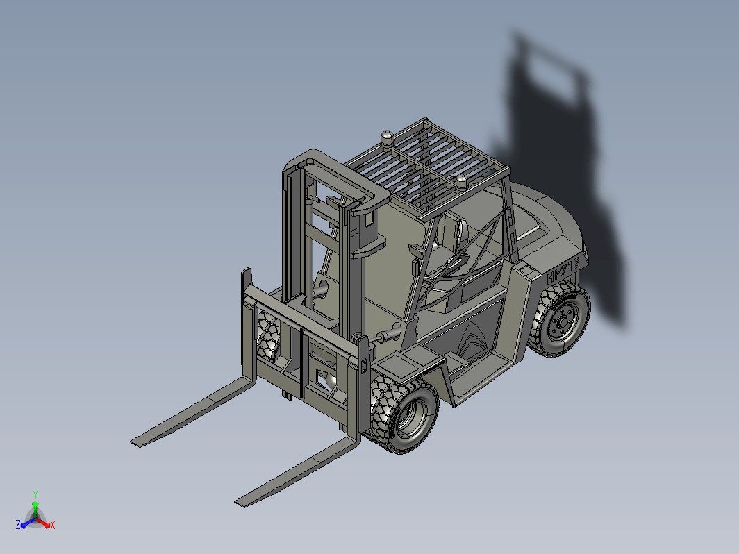 电动叉车模型3D图 Heftruck CAT HP71