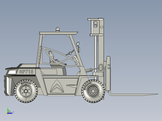 电动叉车模型3D图 Heftruck CAT HP71缩略图