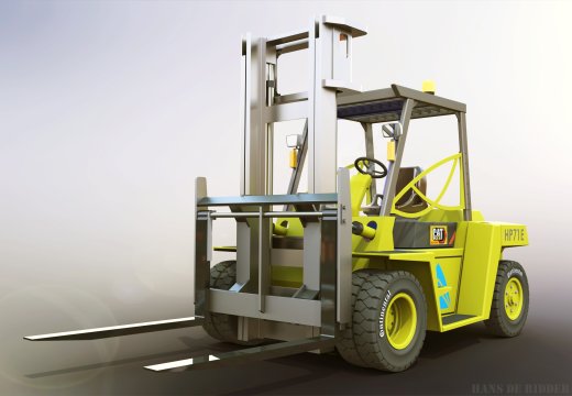 电动叉车模型3D图 Heftruck CAT HP71缩略图