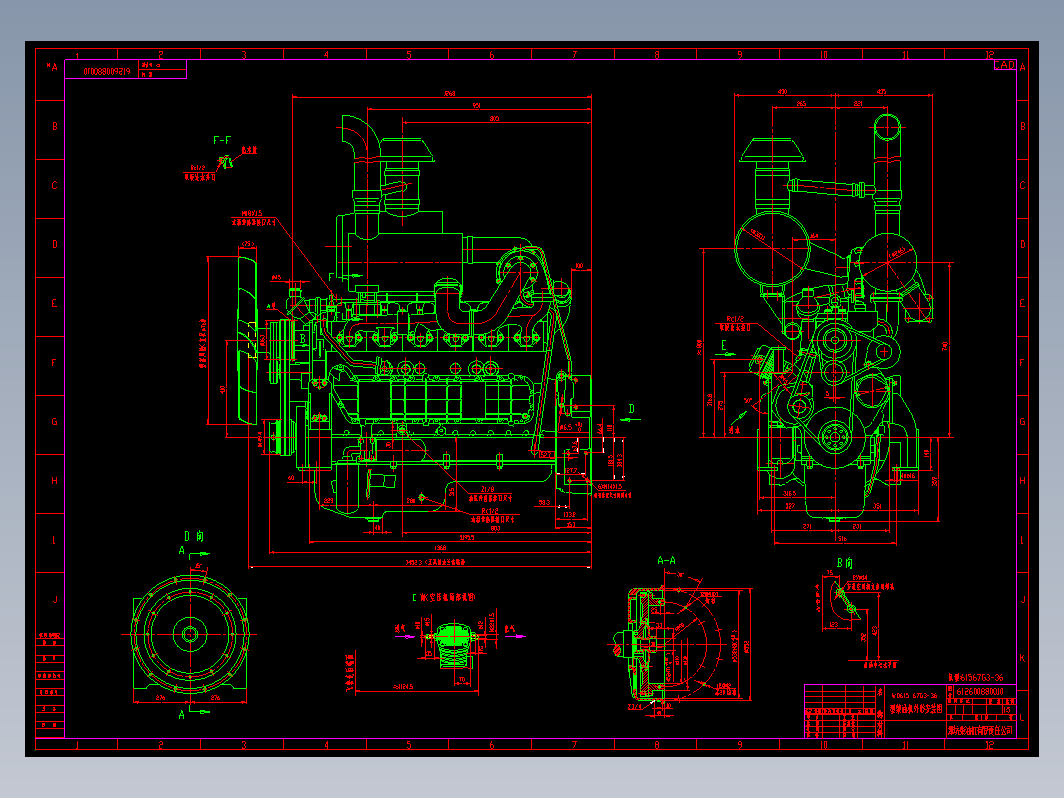 潍坊柴油发动机发动机设计图