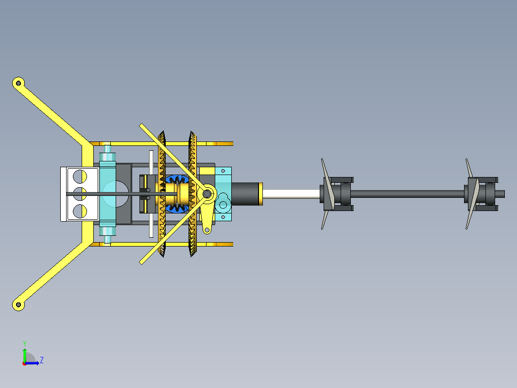 同轴遥控直升机玩具结构 Coaxial RC UW Helicopter