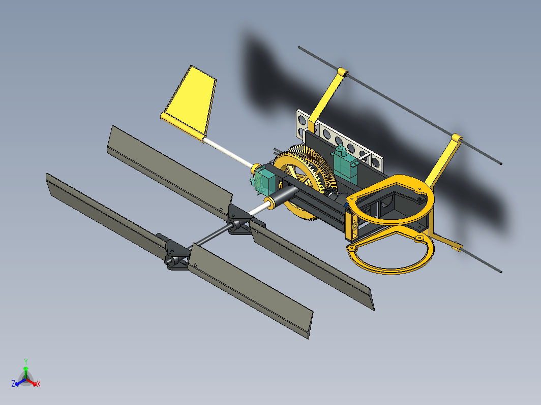 同轴遥控直升机玩具结构 Coaxial RC UW Helicopter