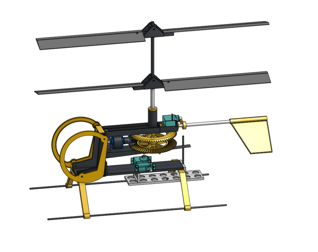 同轴遥控直升机玩具结构 Coaxial RC UW Helicopter