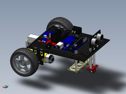 LDR直线跟随机器人编程视觉摄像小车结构