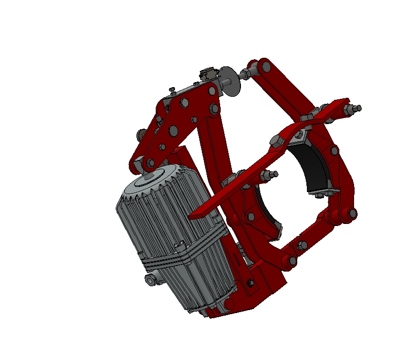 6款YWW系列电力液压鼓式制动器三维SW2014无参