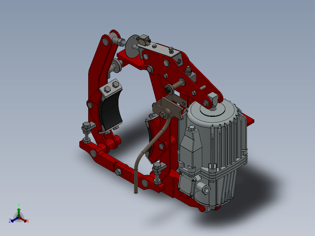 6款YWW系列电力液压鼓式制动器三维SW2014无参