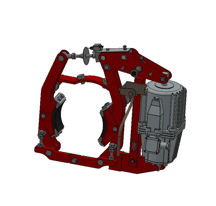 6款YWW系列电力液压鼓式制动器三维SW2014无参