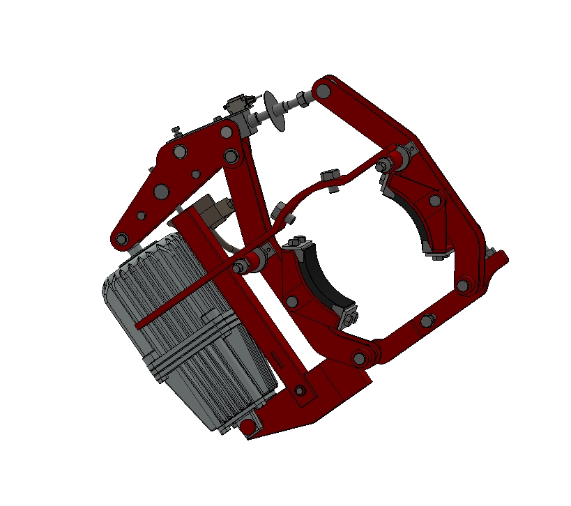 6款YWW系列电力液压鼓式制动器三维SW2014无参