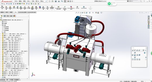 滚筒通过式抛丸机 3D模型3D图纸 机械设备