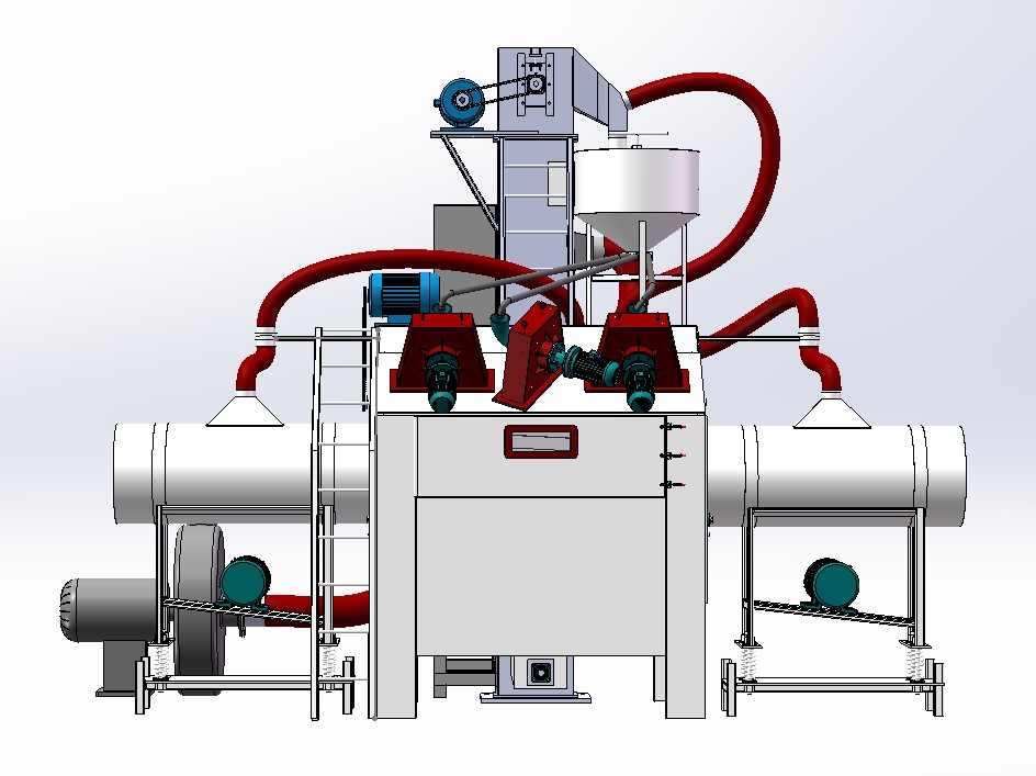 滚筒通过式抛丸机 3D模型3D图纸 机械设备