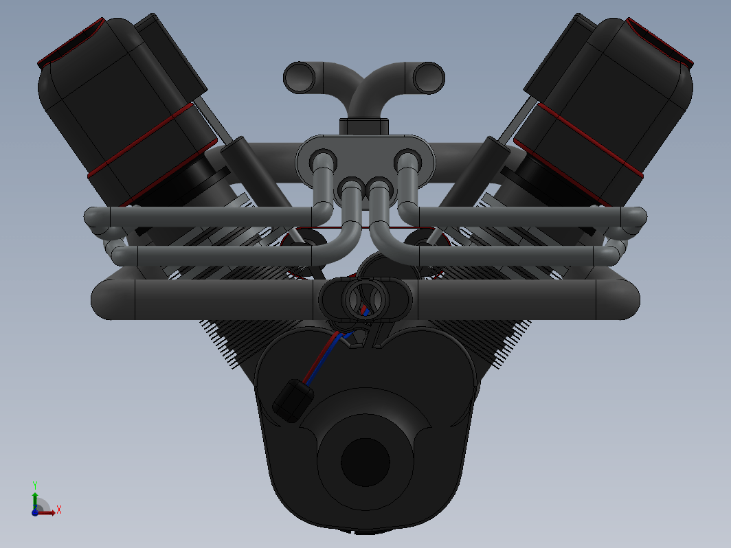 【967】汽车V8发动机