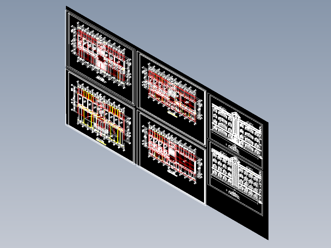 多层水库办公楼建筑图