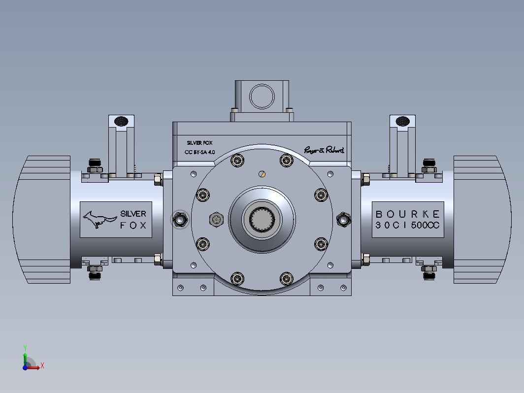 Bourke Engine 492 CC燃料活塞发动机3D数模图纸 Solidworks设计 附工程图