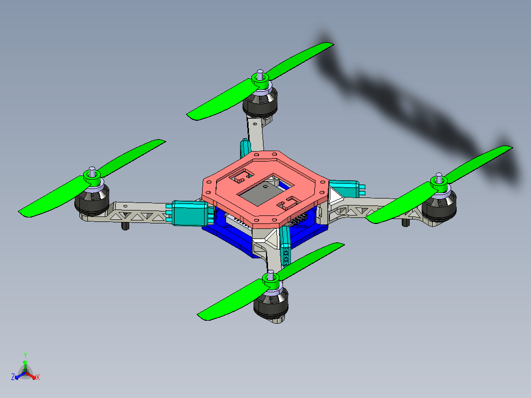 四旋翼无人机设计建模4