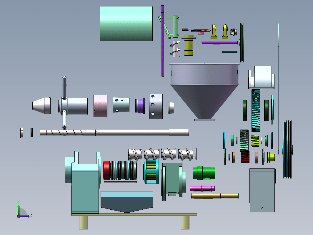 螺旋式榨油机设计图三维SW+CAD+说明书