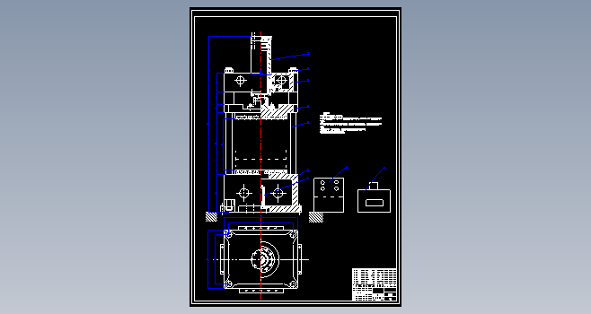 400吨四柱式液压机CAD+说明