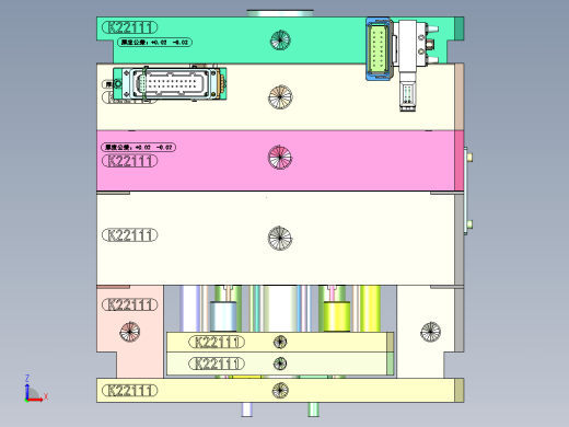 拖鞋架装饰面盖模具（超多斜顶+牛角进胶）缩略图