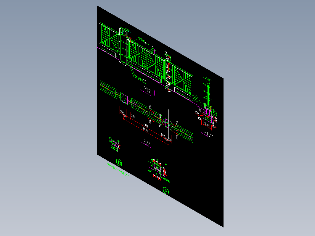 围墙栏杆施工图集-F0106