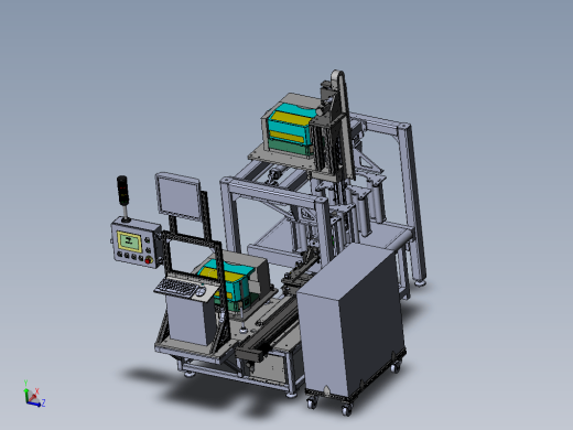 打标贴标机(含3D模型+控制系统PLC+清单BOM+说明书)
