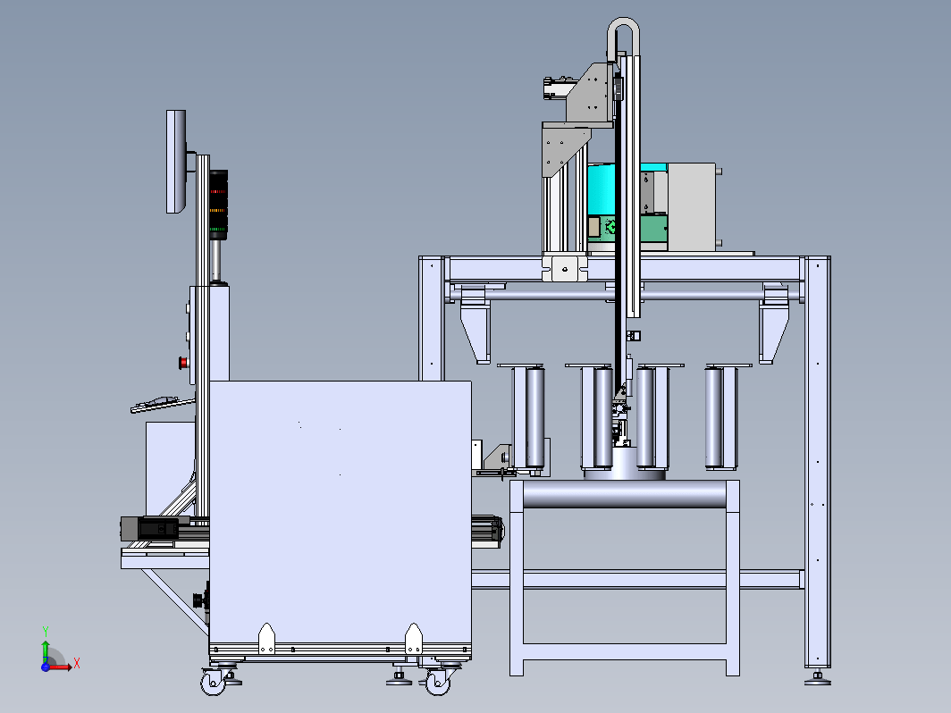 打标贴标机(含3D模型+控制系统PLC+清单BOM+说明书)