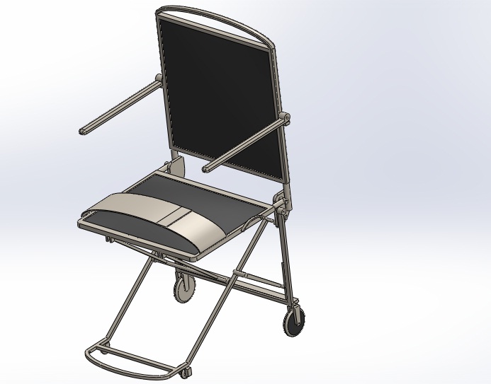 简装折叠式轮椅结构