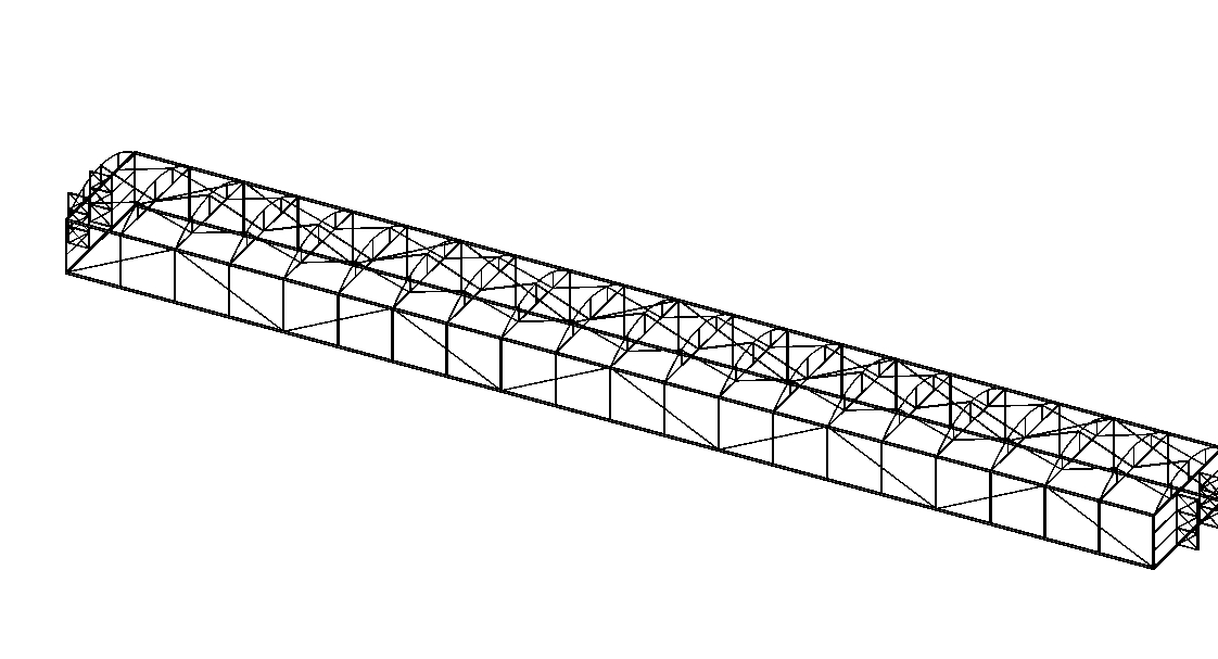 50m×6m拱形塑料大棚钢结构骨架三维SW2012带参