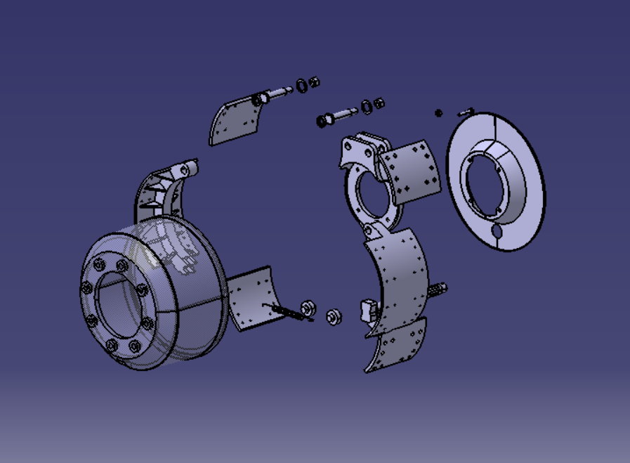 鼓式制动器三维CatiaV5R20带参+CAD+说明书