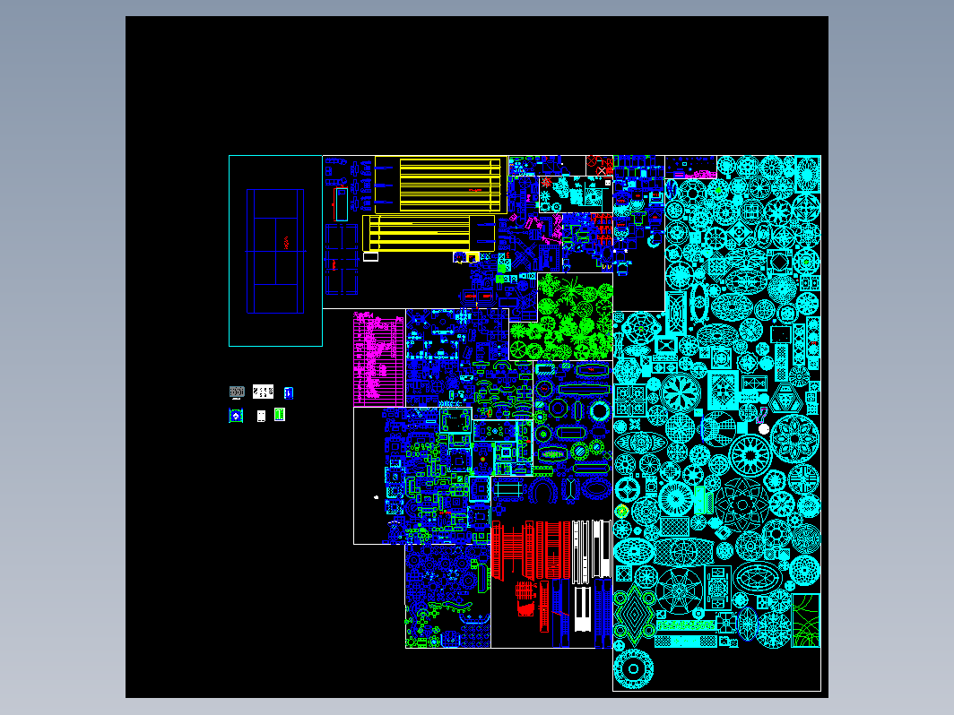 很齐全的装潢景观CAD图库