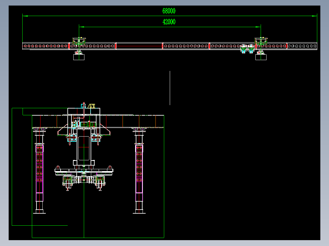 公路架桥机cad图纸