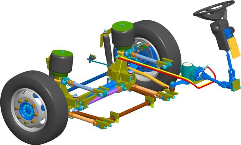 1737低地板客车前悬架和转向系统SW设计
