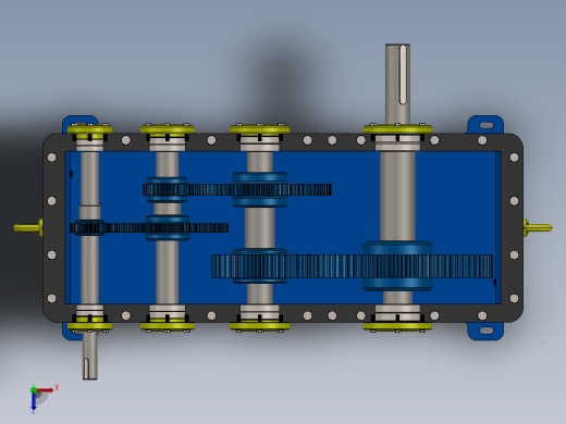 ETEC三级减速器3D数模图纸 Solidworks设计 附PDF平面工程图缩略图