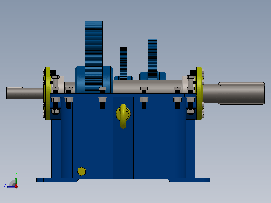 ETEC三级减速器3D数模图纸 Solidworks设计 附PDF平面工程图