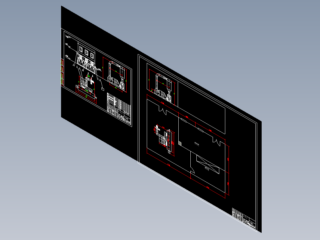 XF0.25X3B沸腾床干燥机CAD图纸