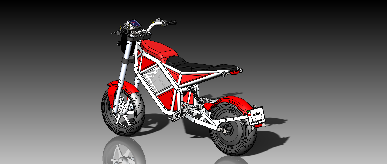 2400w电动摩托车结构