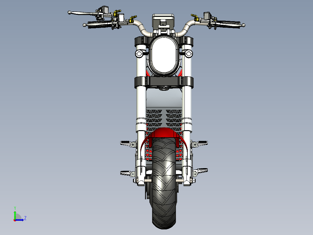 2400w电动摩托车结构