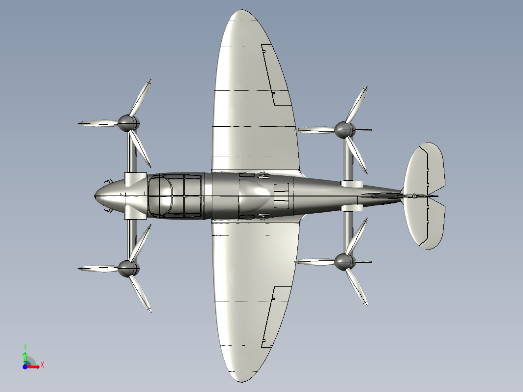 Convertiplane HC-II飞行造型