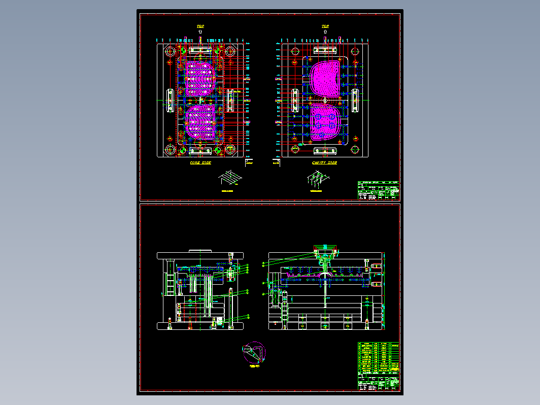 模具结构图—011-1两次顶出